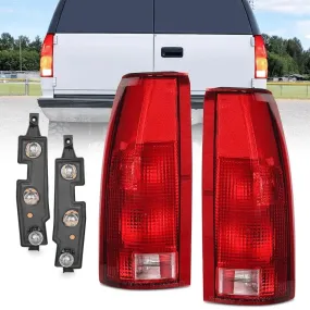 1998-1999 Chevy GMC C/K1500 2500 3500 1992-1999 Yukon Suburban Blazer 1995-2000 Tahoe 1999-2000 Cadillac Tail light Assembly Rear Lamp Replacement w/Bulbs and Harness
