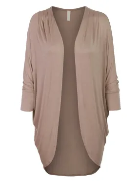 3/4 Dolman Sleeve Solid Open Cardigan Made in USA