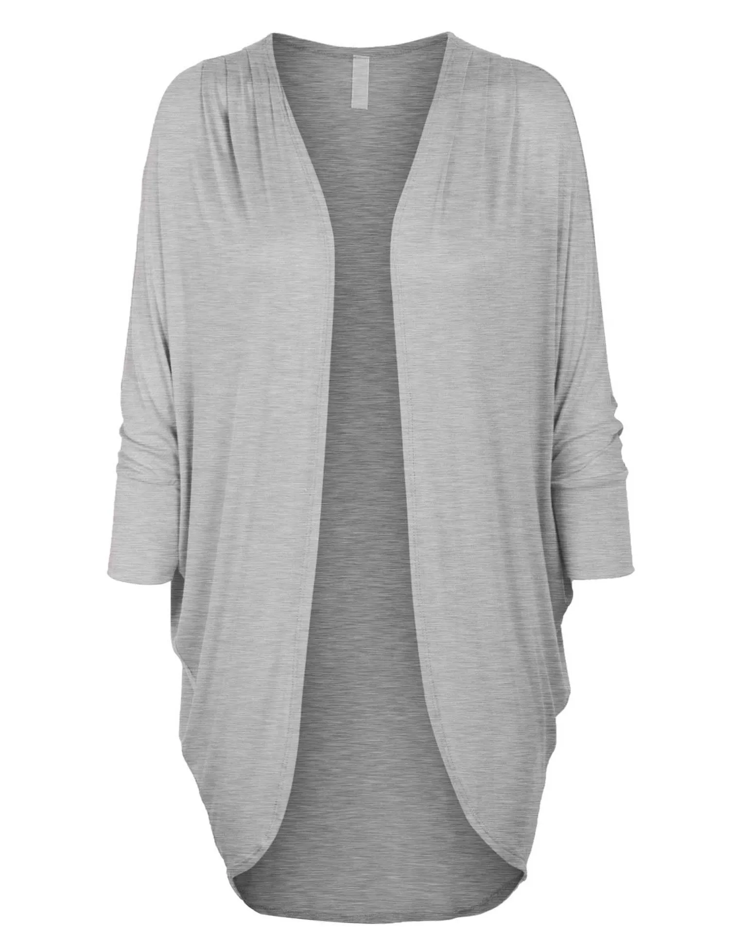 3/4 Dolman Sleeve Solid Open Cardigan Made in USA