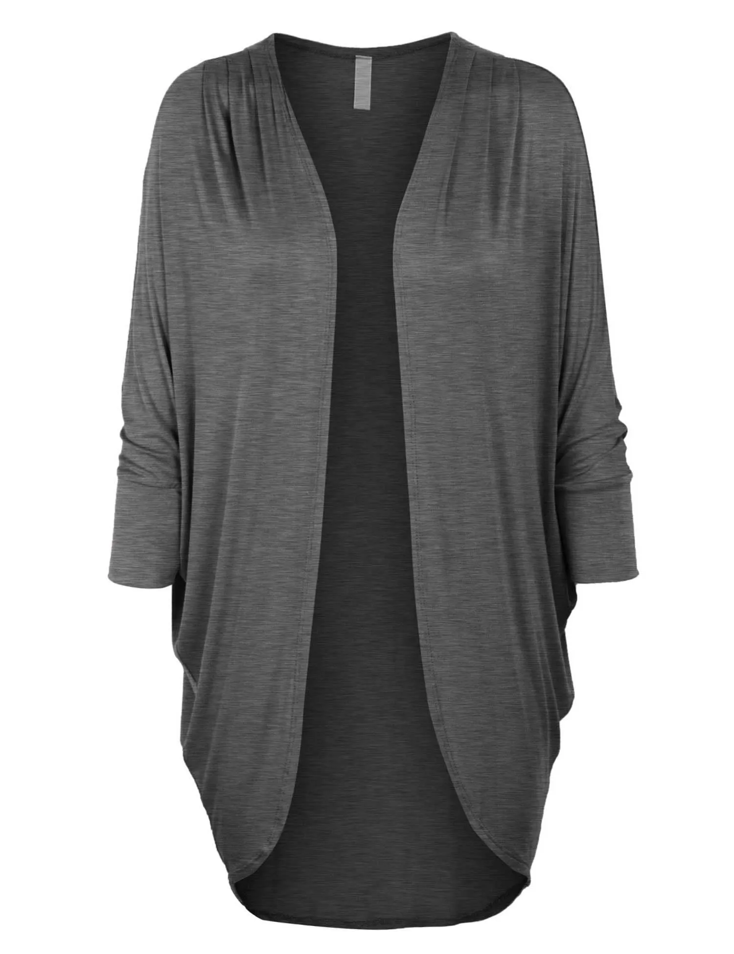 3/4 Dolman Sleeve Solid Open Cardigan Made in USA