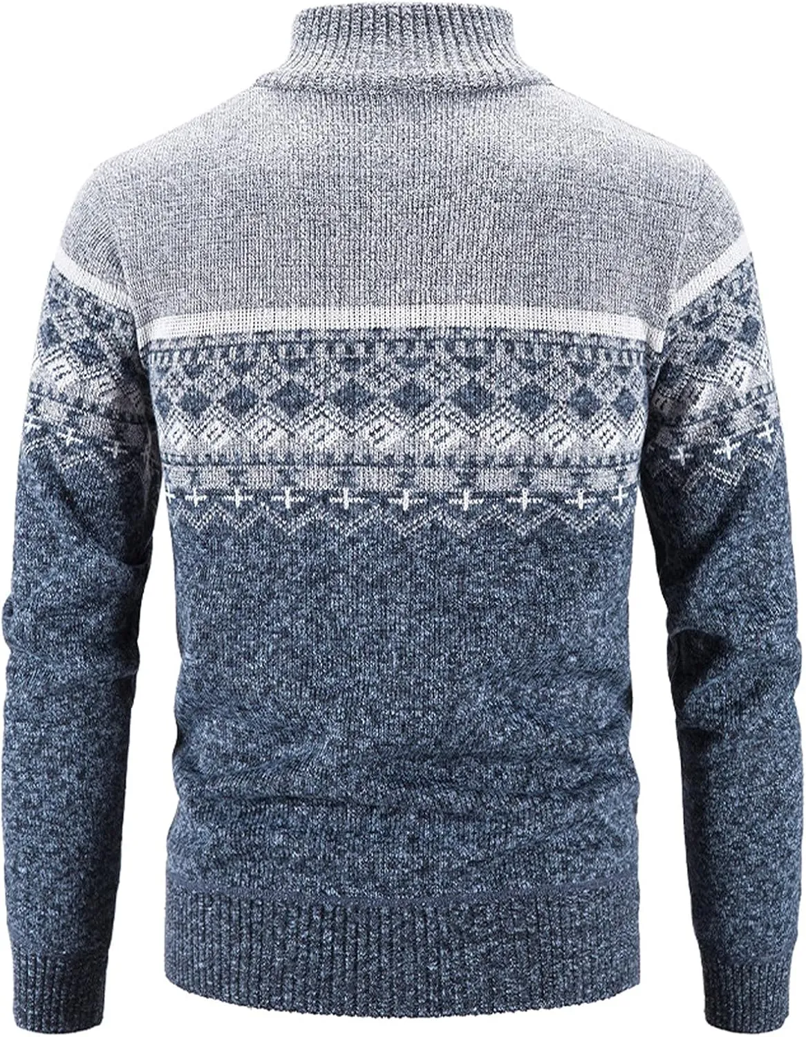 BIFUTON Mens Cardigan Sweater,Men's Soft Cardigan Sweater Graphic Knitted Outerwear Fall Winter Stand Collar Work Thick Coats