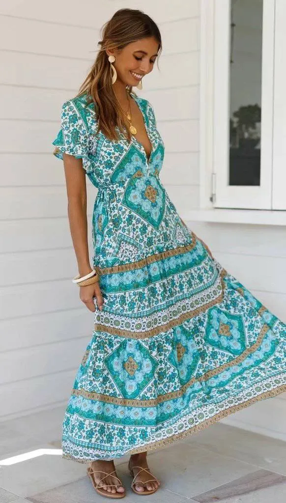 Boho Beach Maxi Dress