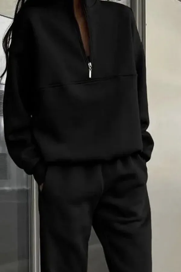 Casual Sweatshirt and Trousers Two-piece Suit