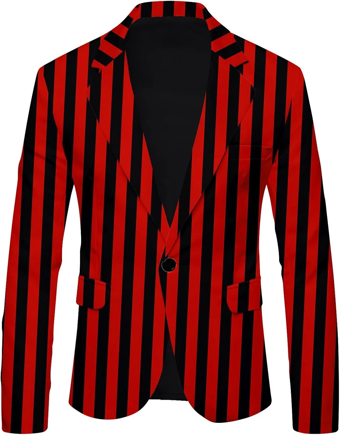 Christmas Blazer for Mens, Ugly Xmas Santa Claus Snowflake Print Tuxedo Suit Jacket One Button Lapel Party Blazers
