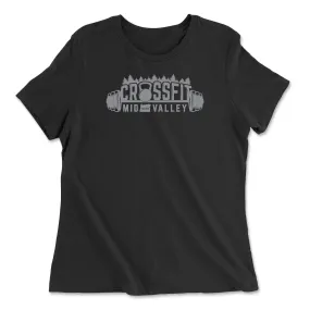 CrossFit Mid Valley Standard (Gray) Womens - Relaxed Jersey T-Shirt