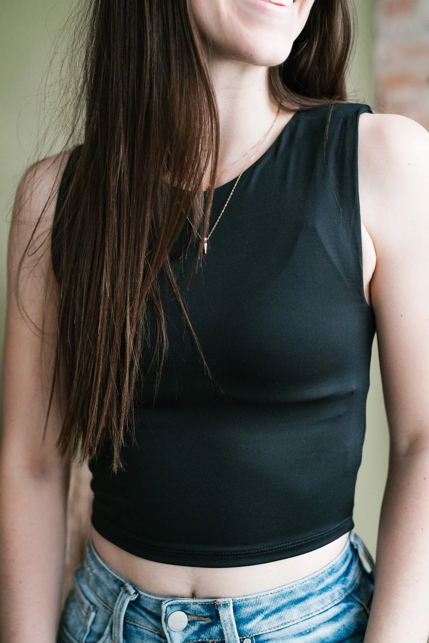 Fall Into You Tank- Black