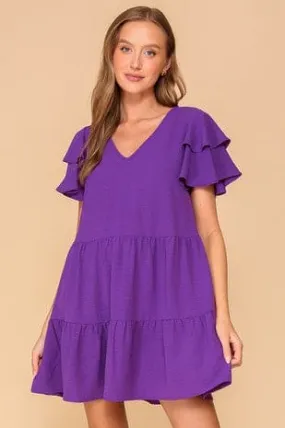 Flowy ruffle tiered airflow Flowy dress