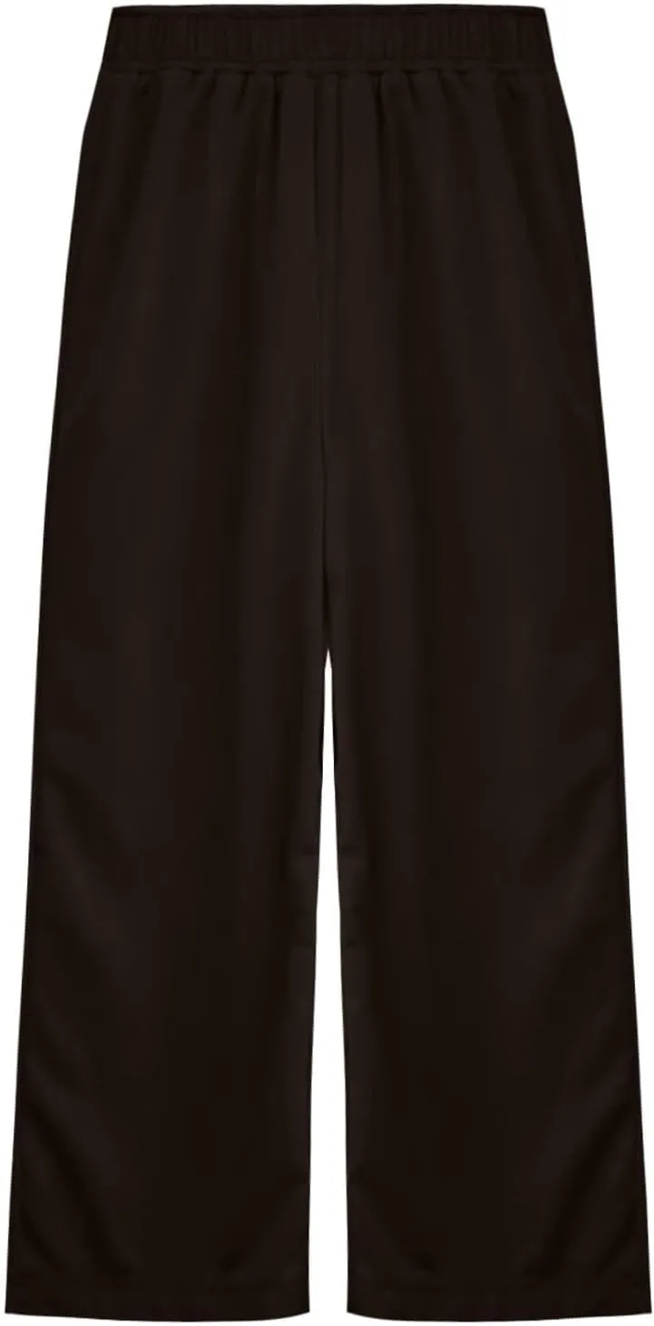 Girls Wide Leg Sweatpants Comfortable Loose Fit with Elastic Waist for Casual Chino Wear