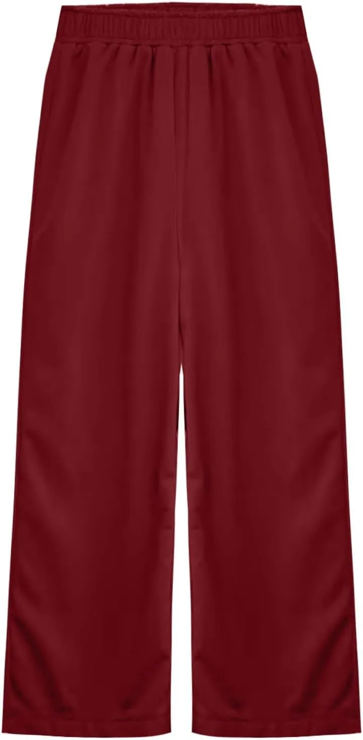 Girls Wide Leg Sweatpants Comfortable Loose Fit with Elastic Waist for Casual Chino Wear