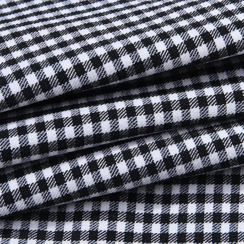 High Waist Plaid Trousers