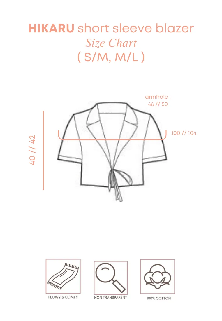 HIKARU Ribbon Short Sleeve Blazer - Light Green