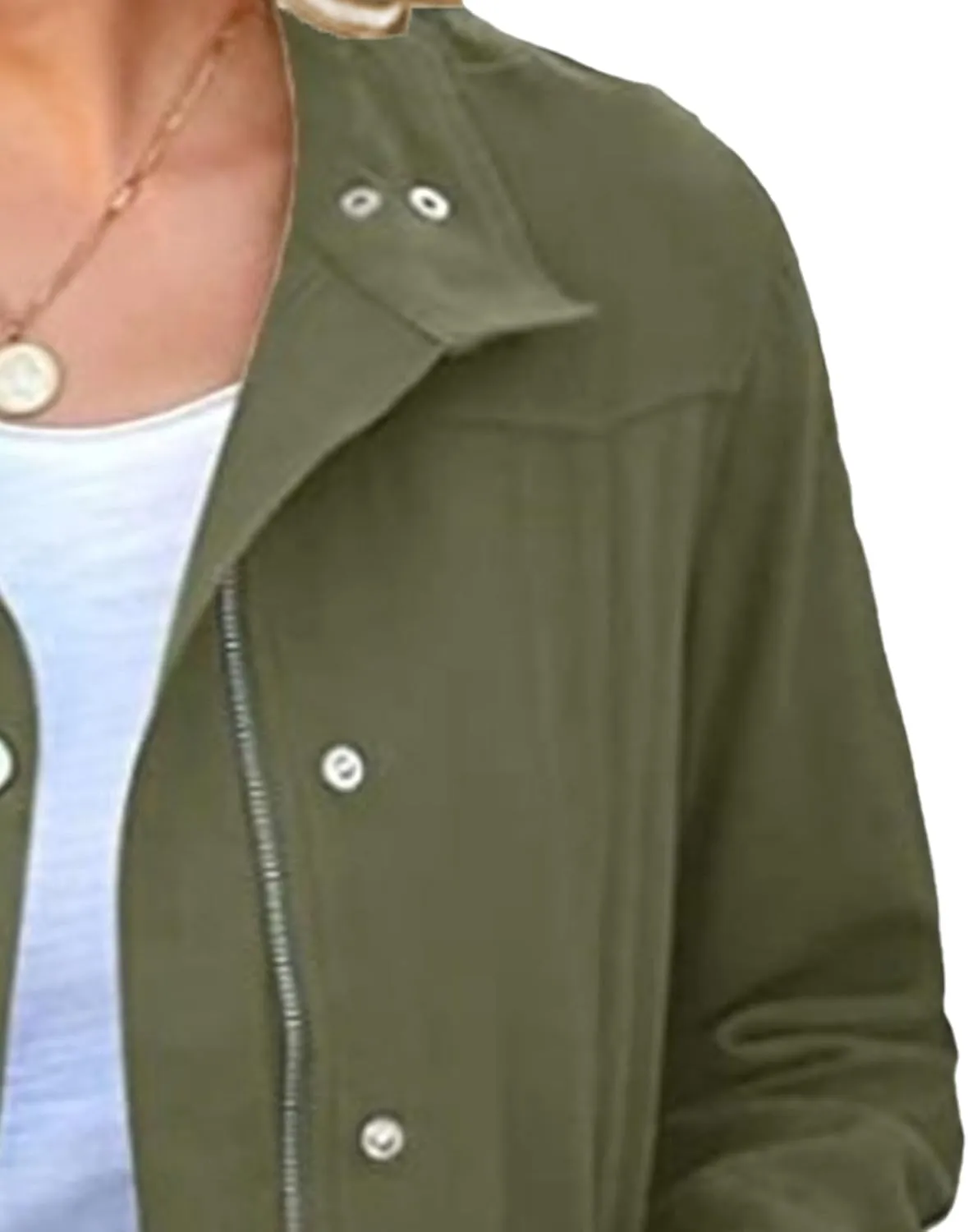 JEKE-DG Women's Military Stylish Long Sleeve Jacket Lightweight Zip Up Outdoor Jacket Coat Solid Trendy Field Safari Jackets