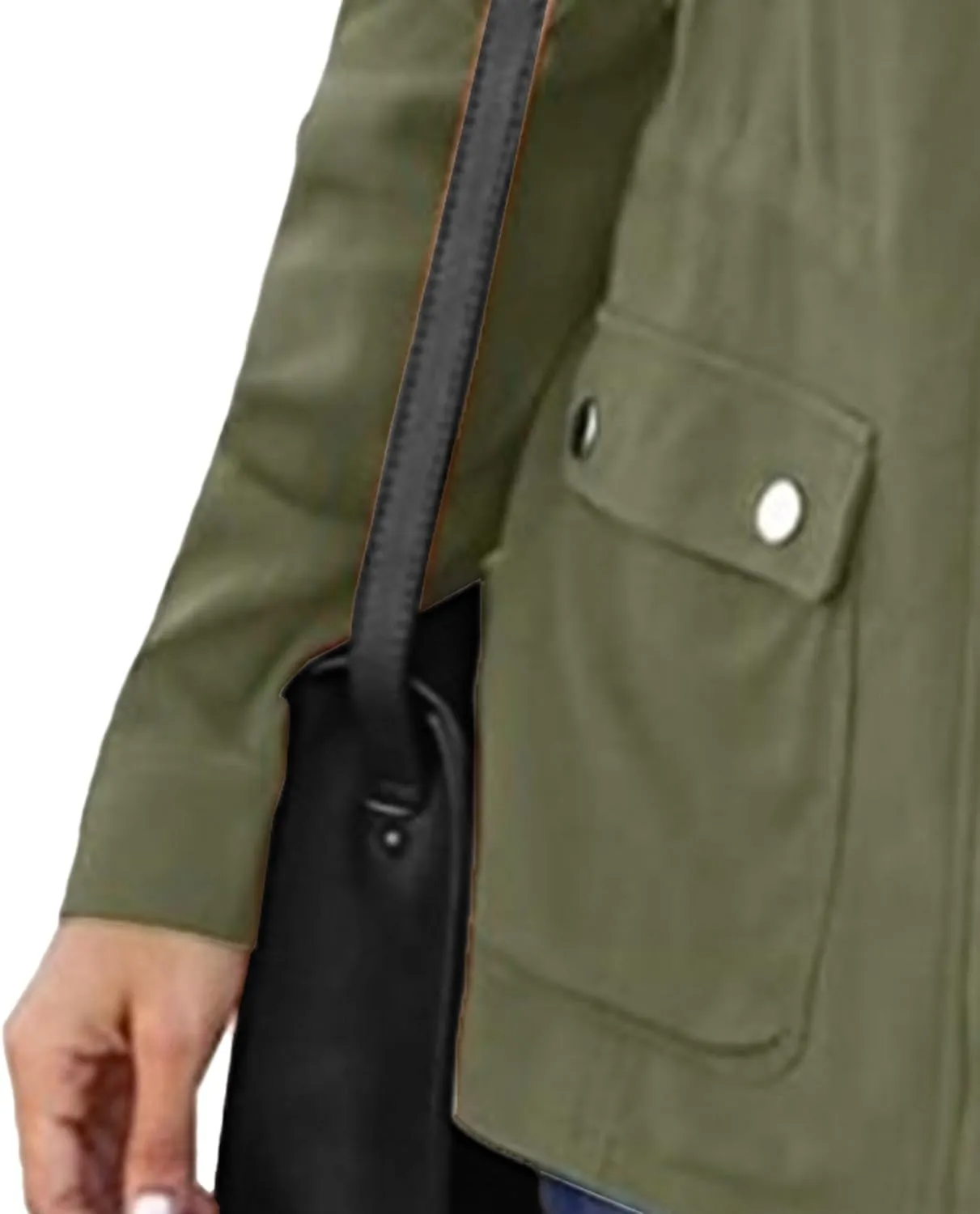 JEKE-DG Women's Military Stylish Long Sleeve Jacket Lightweight Zip Up Outdoor Jacket Coat Solid Trendy Field Safari Jackets