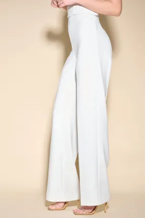 Joseph Ribkoff 233787 Vanilla White Wide Leg Trousers