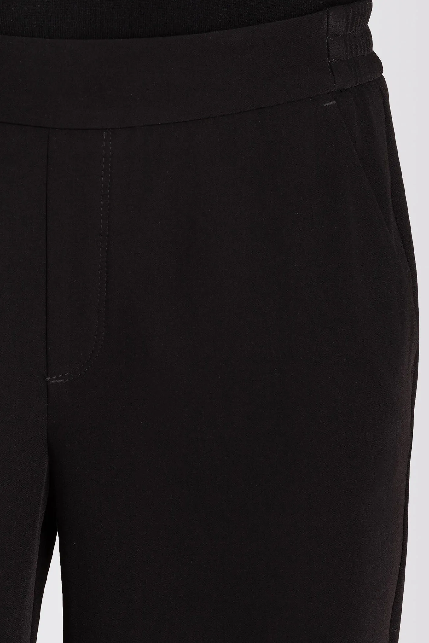 Mac 2173-00-0231L 090 Chiara Black Wide Leg Cropped Trousers