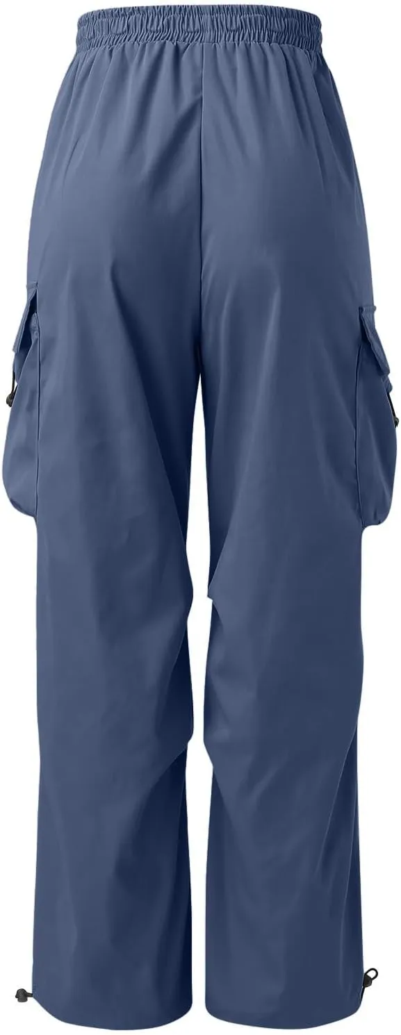 Men Baggy Cargo Pants Casual Parachute Pants Drawstring Workout Sweatpants Plus Size Loose Harem Joggers with Pockets