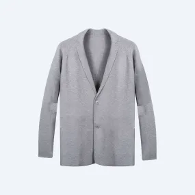 Men's 3D Print–Knit Blazer - Light Grey