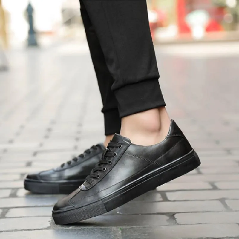 Men's Casual Genuine Leather Flats | Plus Size