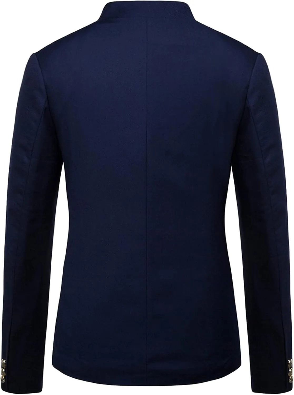 Mens Casual Suit Blazer Jackets Stand Mandarin Collar Lightweight Sport Coats Long Sleeve Button Down Business Coat