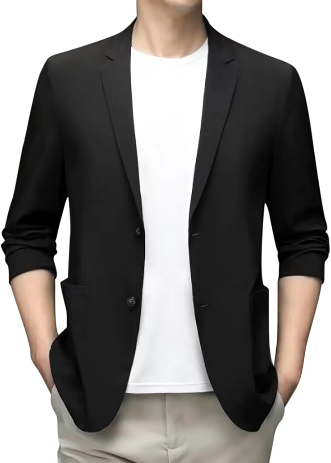 Men's Causal Suit Blazer Slim Fit Sport Jackets for Men Two Button Business Wedding Party Banquet