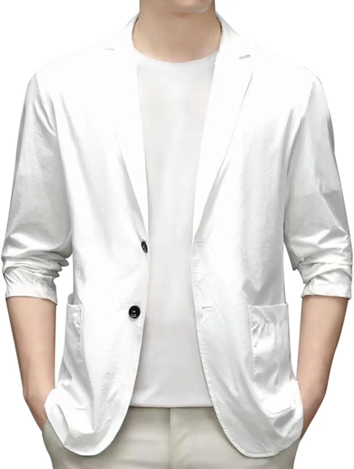 Men's Causal Suit Blazer Slim Fit Sport Jackets for Men Two Button Business Wedding Party Banquet