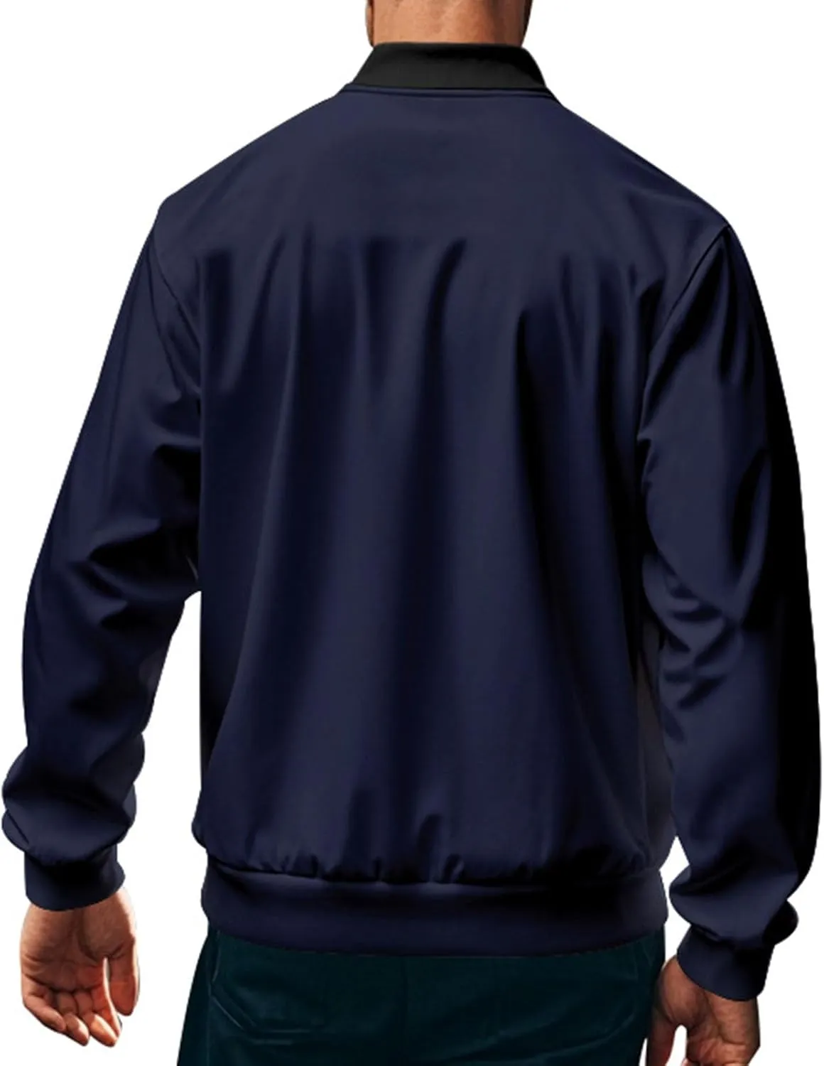 Men's Lightweight Bomber Jackets Light Track Jacket Golf Fashion Coat Zip Up Outerwear Outdoor Casual Sportswear Fall