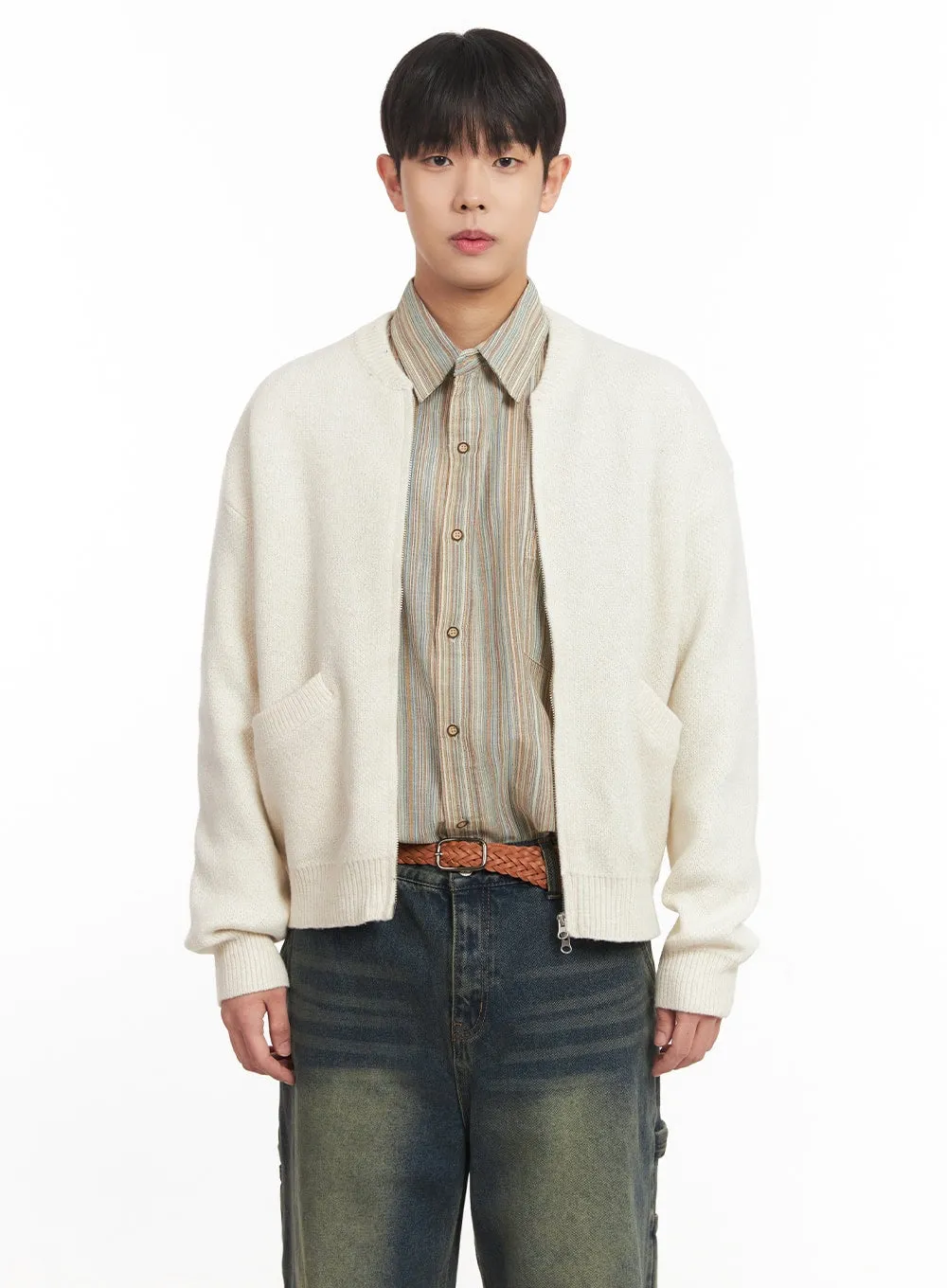 Men's Soft Zip-Up Cardigan IM527