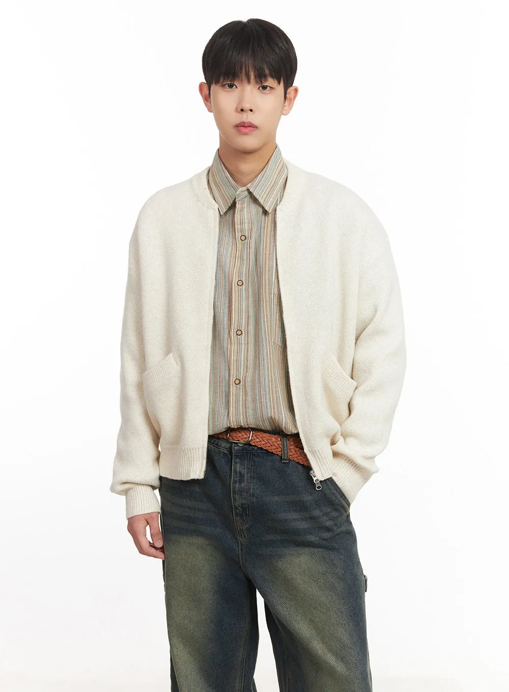 Men's Soft Zip-Up Cardigan IM527