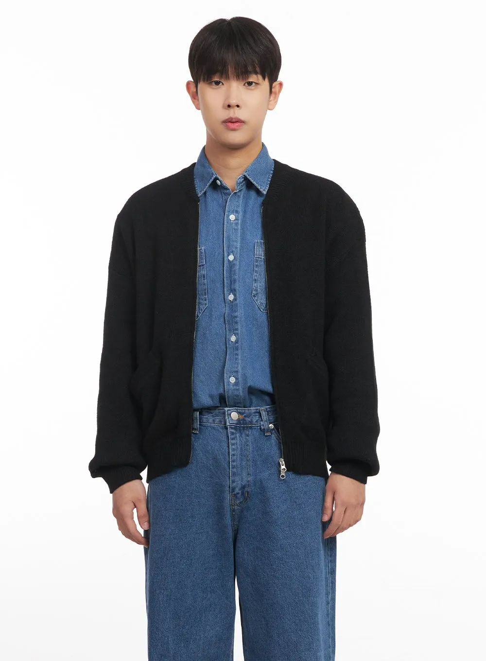Men's Soft Zip-Up Cardigan IM527