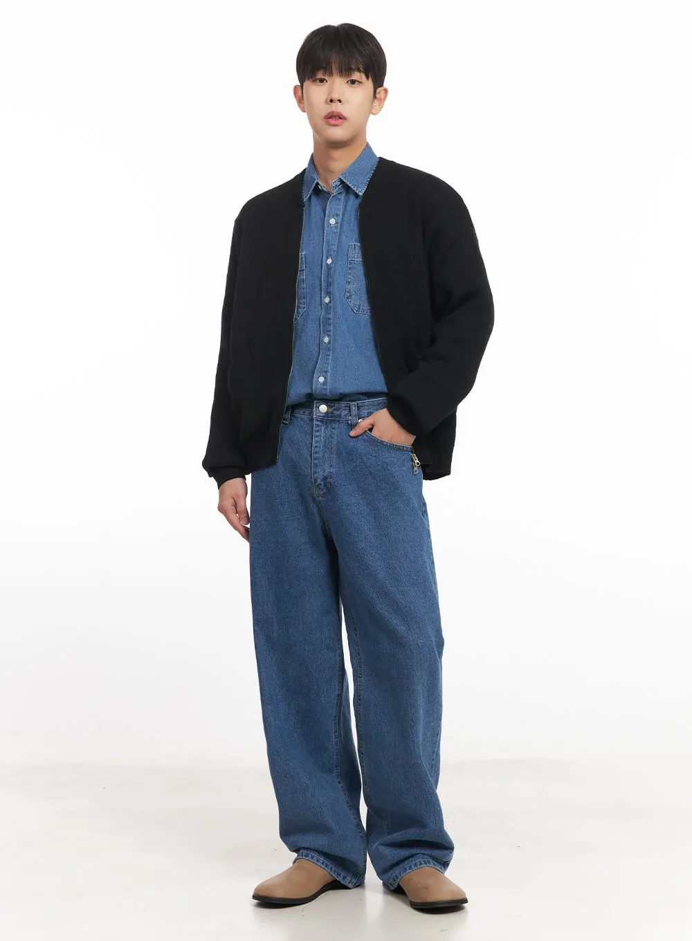 Men's Soft Zip-Up Cardigan IM527