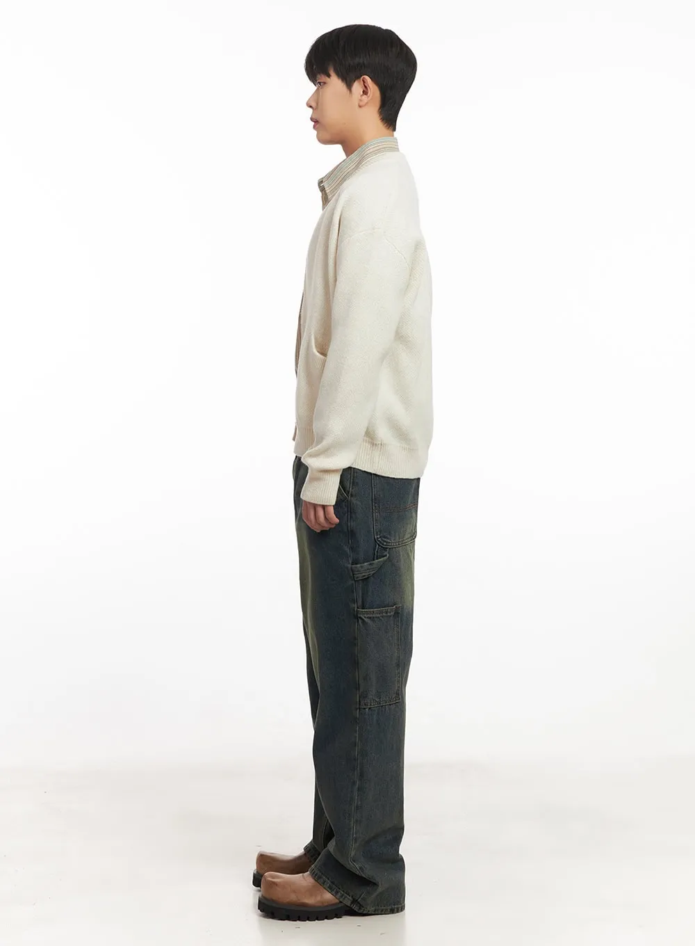 Men's Soft Zip-Up Cardigan IM527