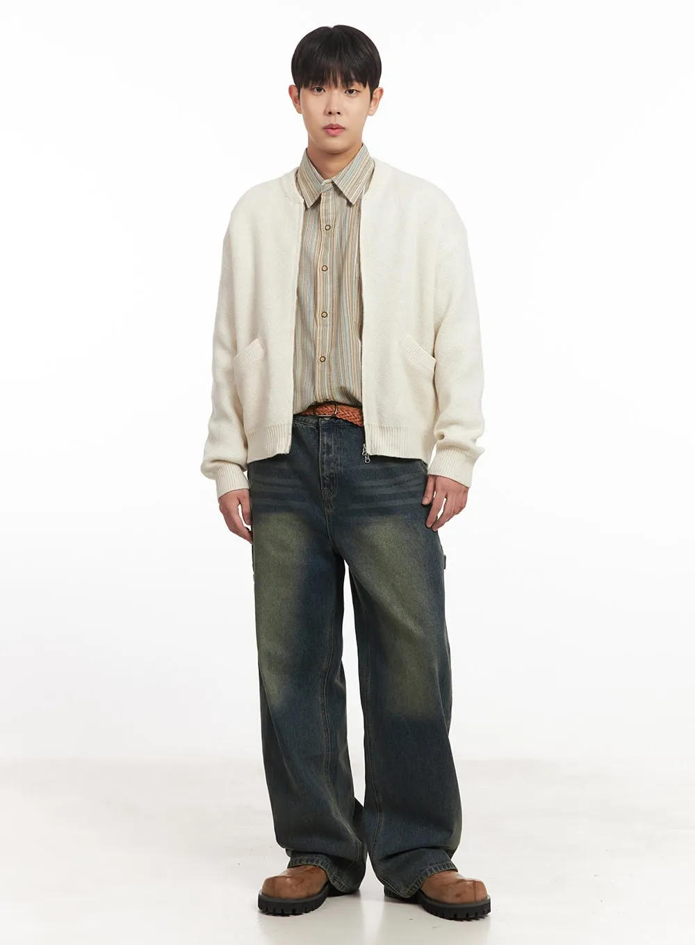Men's Soft Zip-Up Cardigan IM527