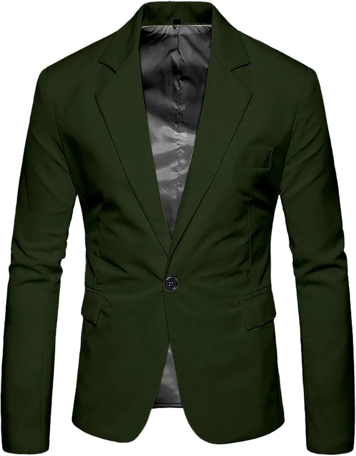 Men's Sport Coats Blazers Blazer Regular Fit One Button Single Breasted Solid Suit Jacket with 2 Pockets Light Blue