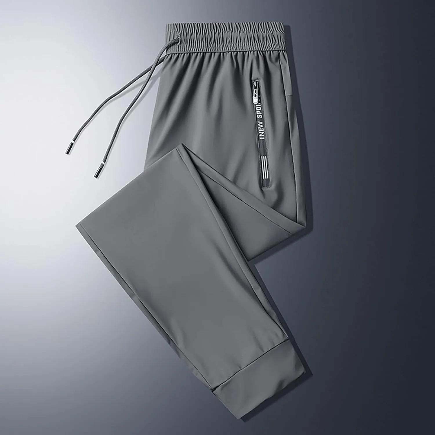 Men's Summer Pants Sweatpants Elastic Waist Drawstring Zipper Slim Leg Comfortable Soft Fit Elasticity Cute Trousers