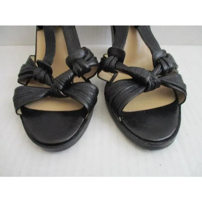 Michael Kors Brown Twist Straps Slingback Pumps Sandals Size Us