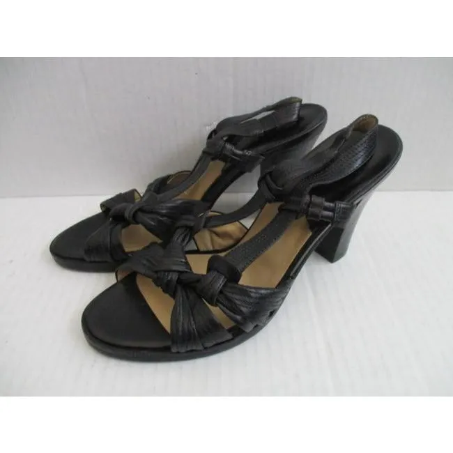Michael Kors Brown Twist Straps Slingback Pumps Sandals Size Us