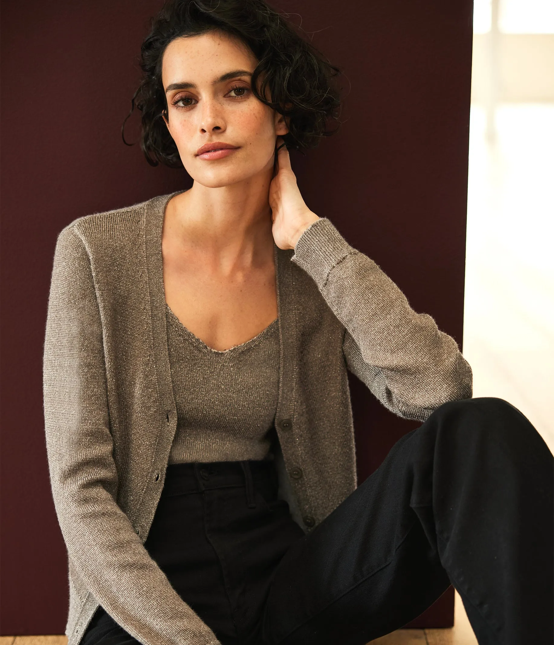 Nomi Metallic Sweater Camisole