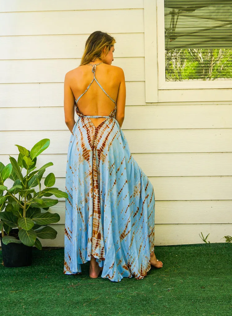 Sandswept Sky Hand-Dyed Maxi Dress