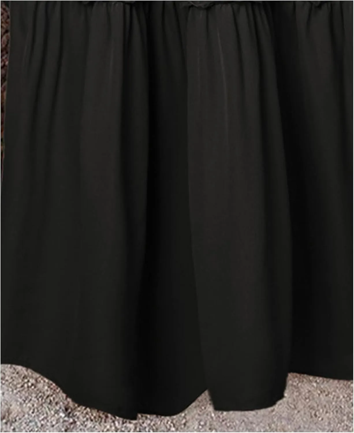 SEMATOMALA Women's Elastic Waist Swing Ruffle Pleated Maxi Boho Skirt High Waist A Line Frill Tiered Long Flowy Skirts