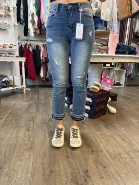 Shadow Hem Straight Leg Jeans