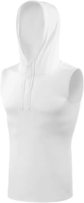 SLEEFS Sleeveless Compression Hoodie - Workout Top Tank for Men - Breathable Muscle Shirt - Quick Dry