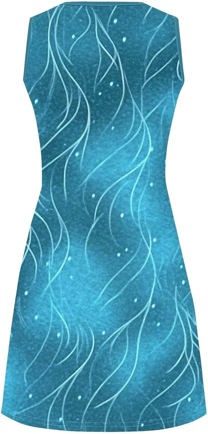 Sleeveless Women's Summer Dresses Swing Dress Aline Mini Dress Floral Printed Casual Dress Vacation Beach Dress
