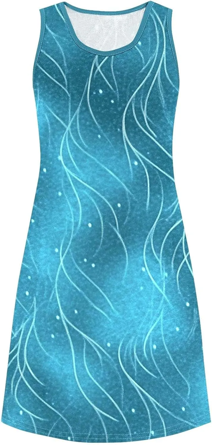 Sleeveless Women's Summer Dresses Swing Dress Aline Mini Dress Floral Printed Casual Dress Vacation Beach Dress