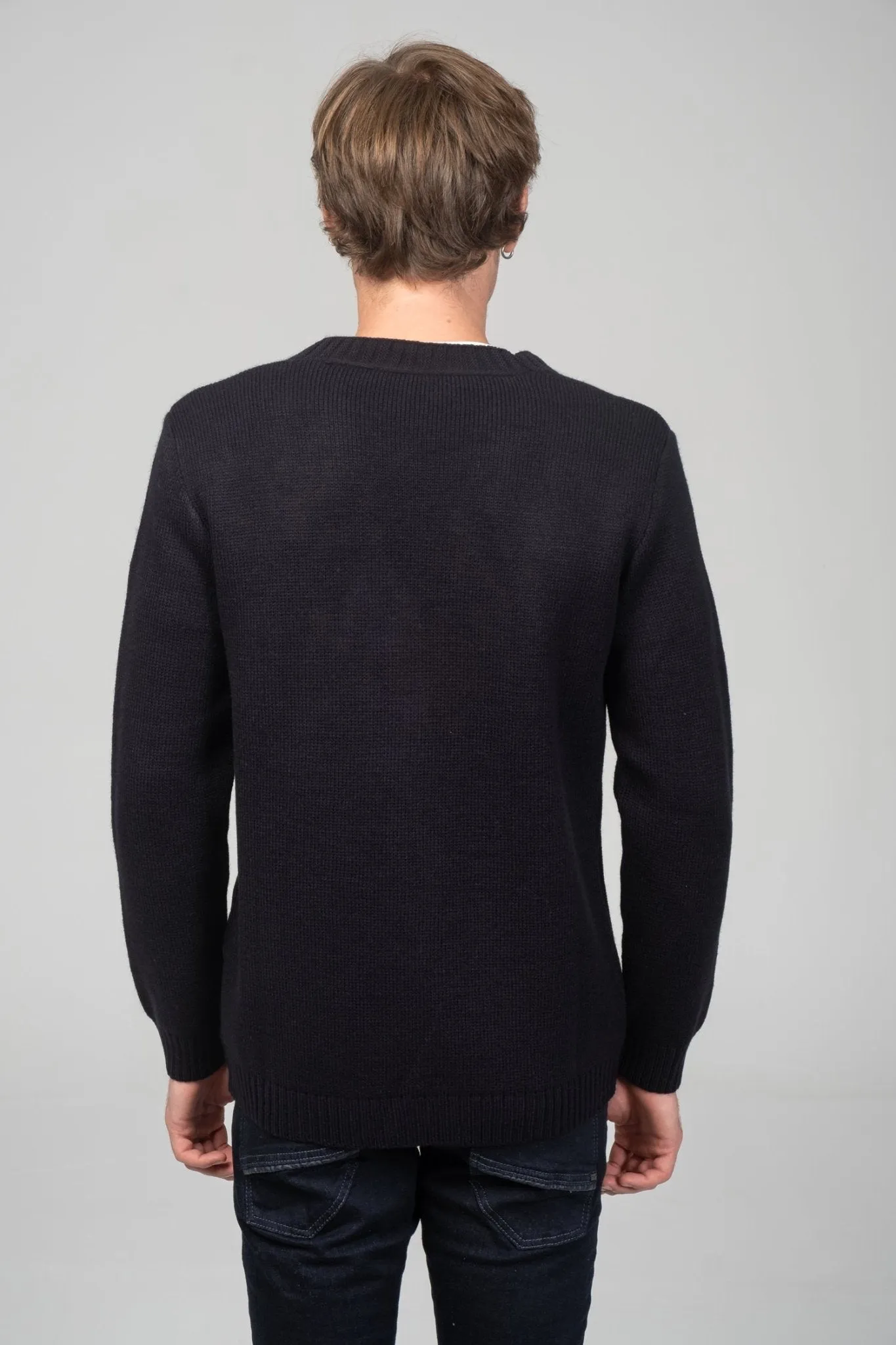 Soft Button Down Cardigan - Navy