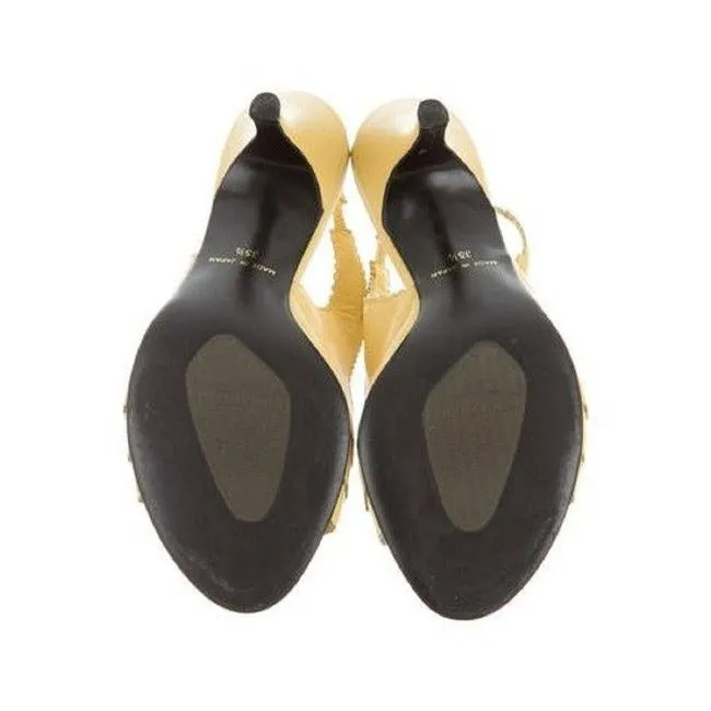 Sonia Rykiel Yellow Slingback Sandals Pumps Size Us