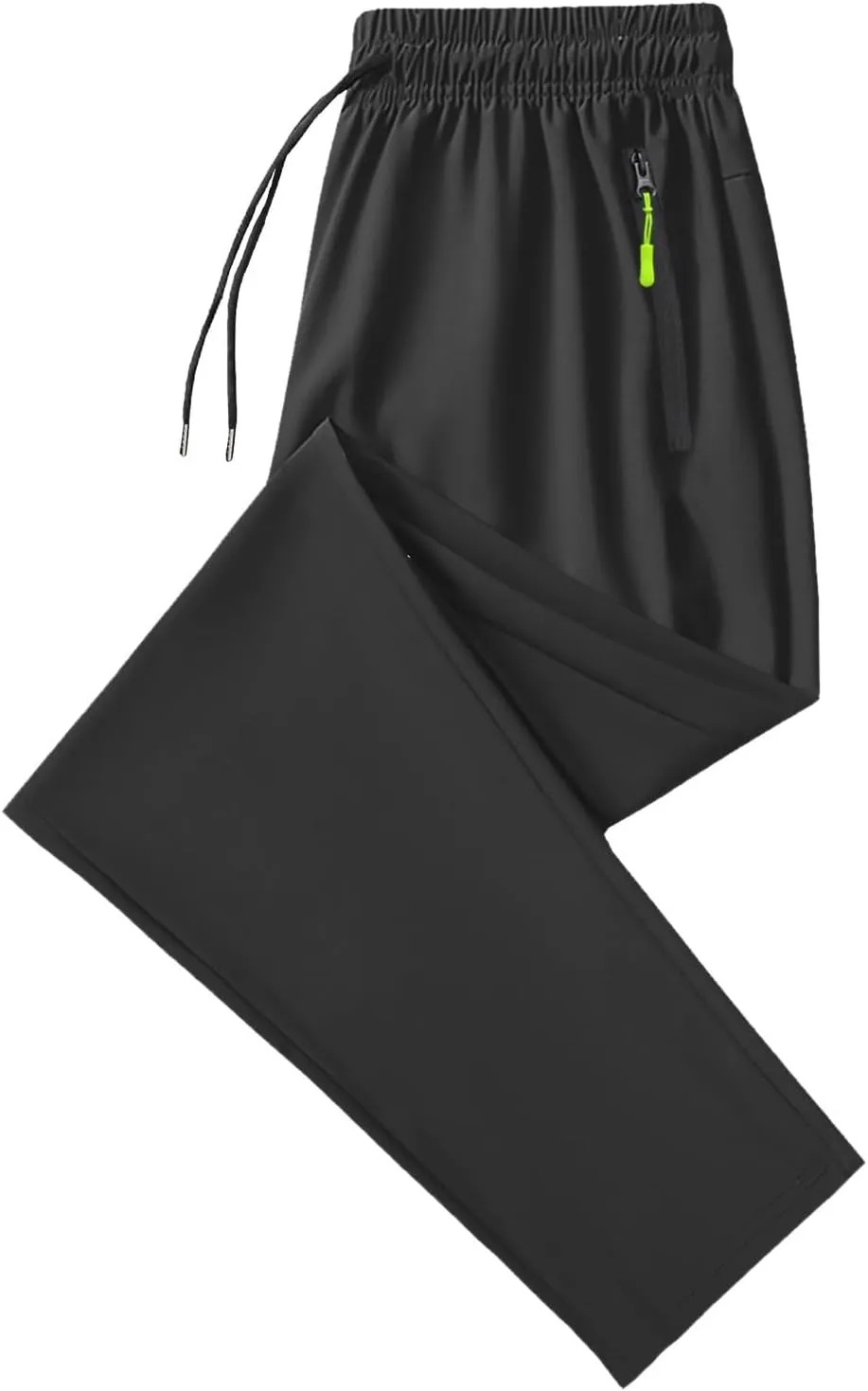 Summer Pants for Men Sweatpants Elastic Waist Drawstring Zipper Slim Leg Comfortable Soft Fit Summer Trendy Trousers