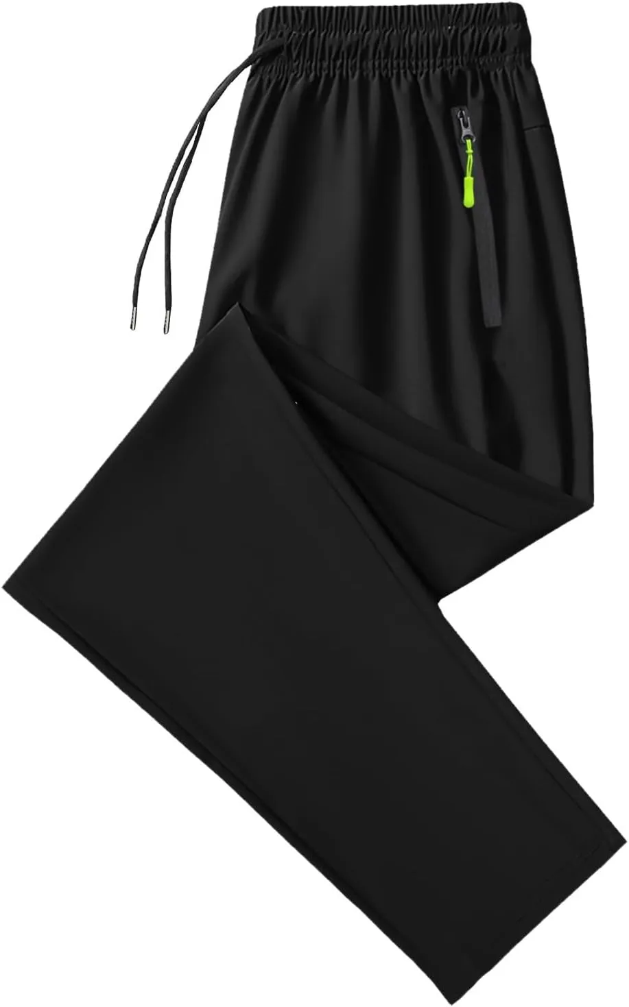 Summer Pants for Men Sweatpants Elastic Waist Drawstring Zipper Slim Leg Comfortable Soft Fit Summer Trendy Trousers