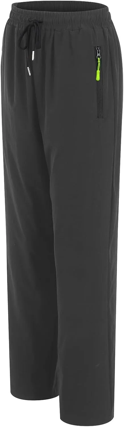 Summer Pants for Men Sweatpants Elastic Waist Drawstring Zipper Slim Leg Comfortable Soft Fit Summer Trendy Trousers