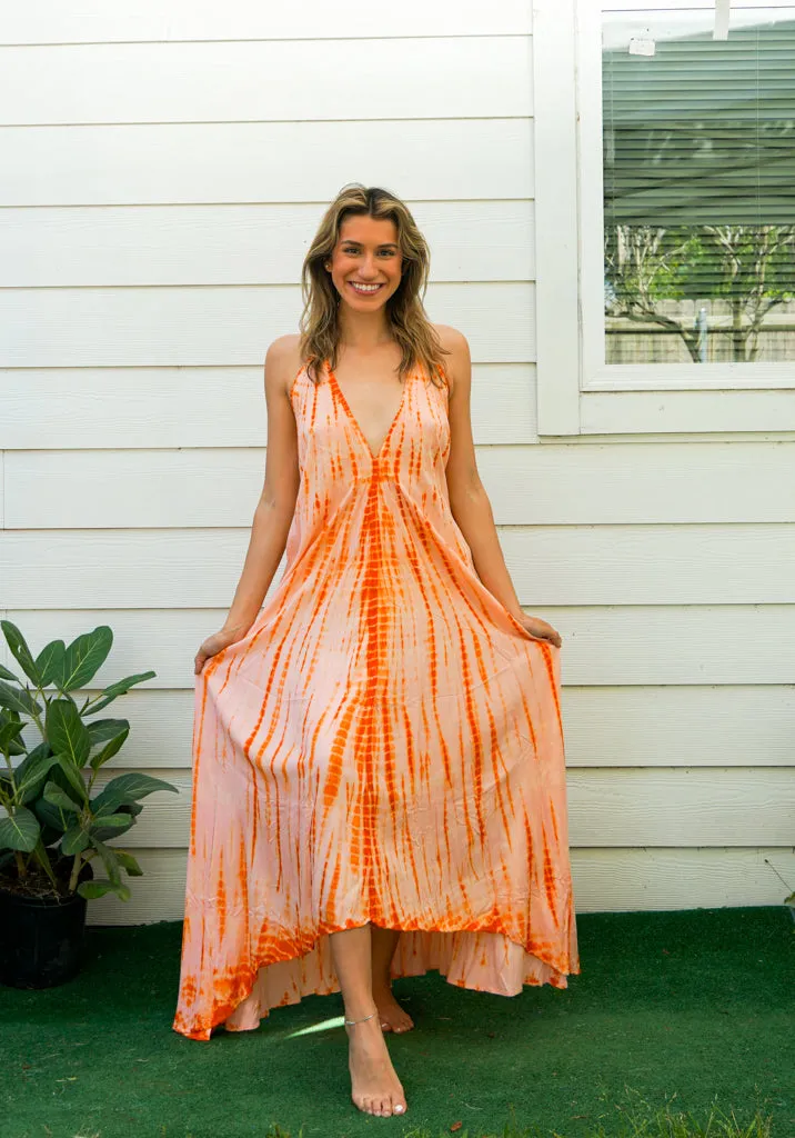 Sunset Glow Tie Dye Maxi Dress