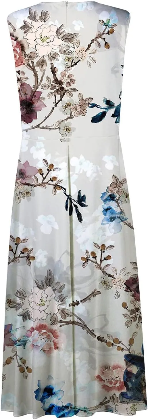 Tea Party Dresses for Woman Maxi V-Neck Stylish Flowy Easter Dresses Friends' Gathering Romantic Summer Dresses 2025 Vacation
